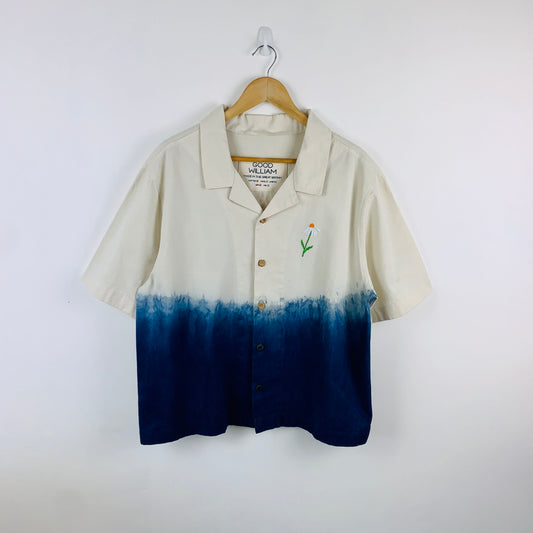 Shirt with Hand Embroidered Daisy